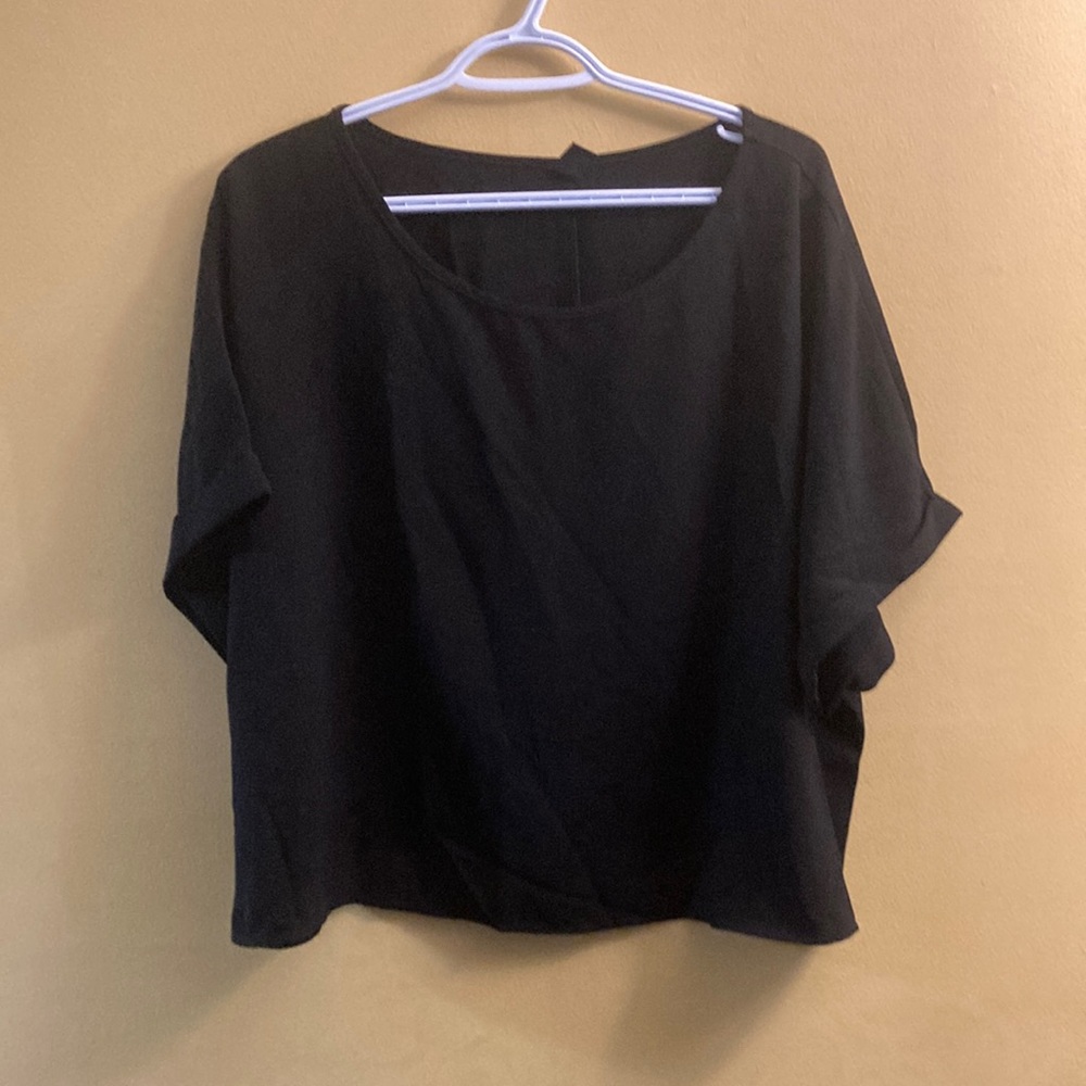 Shein black blouse